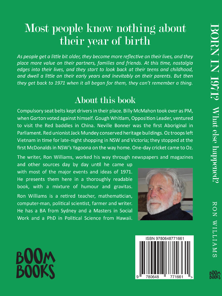 Book; Born in 1971? What else happened? - Ron Williams