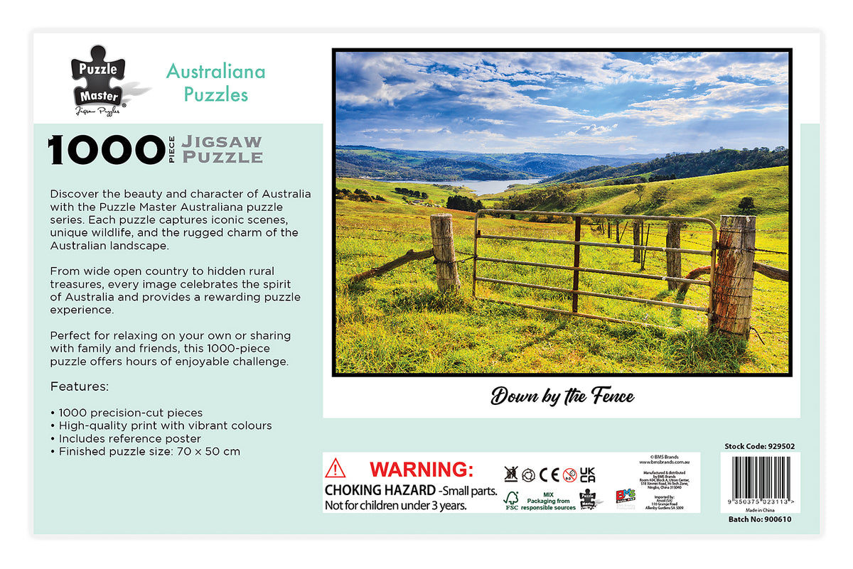 1000 PCE AUSTRALIANA PUZZLE - DOWN BY THE FENCE