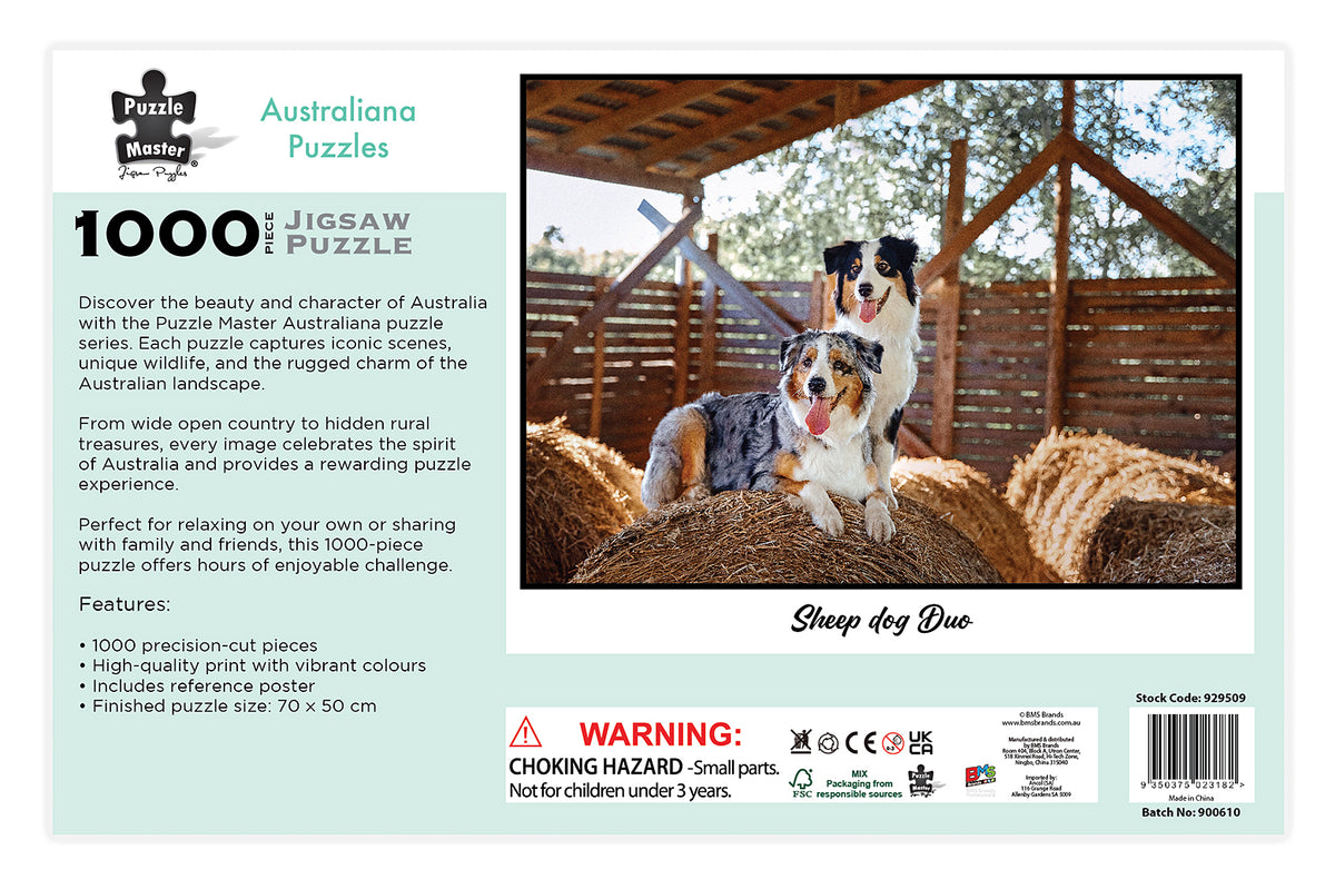 1000 PCE AUSTRALIANA PUZZLE - SHEEP DOG DUO