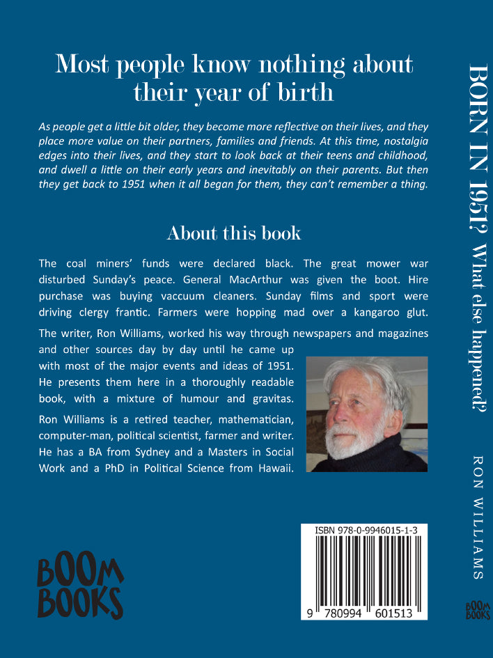 Book; Born in 1951? What else happened? - Ron Williams