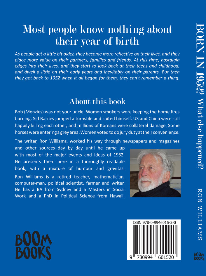 Book; Born in 1952? What else happened? - Ron Williams