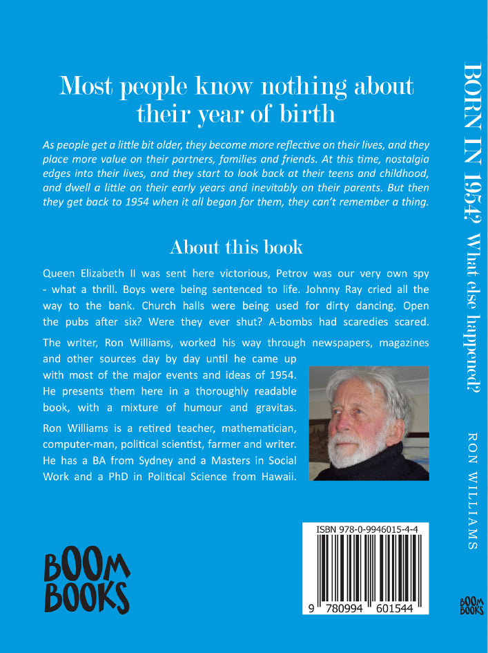 Book; Born in 1954? What else happened? - Ron Williams