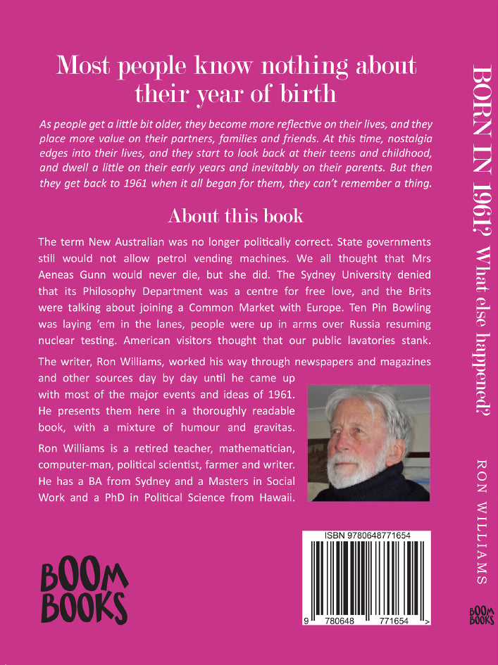 Book; Born in 1961? What else happened? - Ron Williams