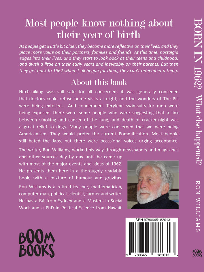 Book; Born in 1962? What else happened? - Ron Williams