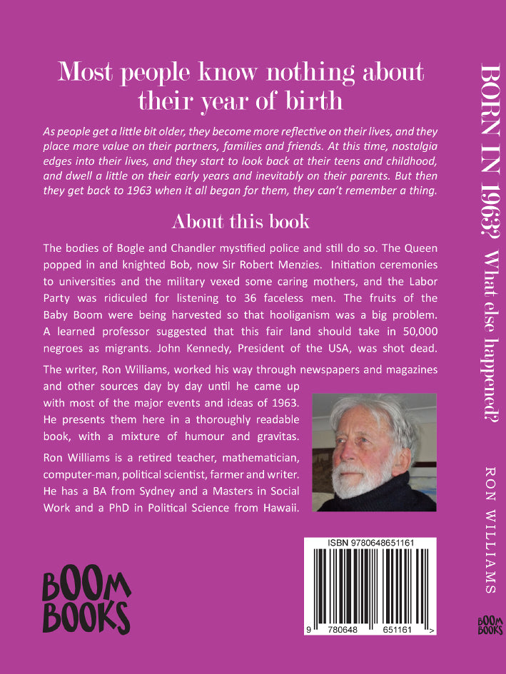 Book; Born in 1963? What else happened? - Ron Williams
