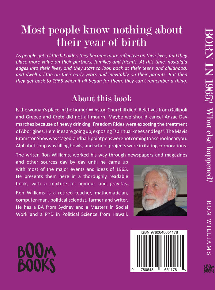 Book; Born in 1965? What else happened? - Ron Williams