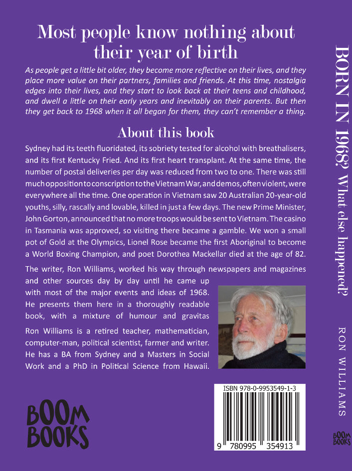 Book; Born in 1968? What else happened? - Ron Williams