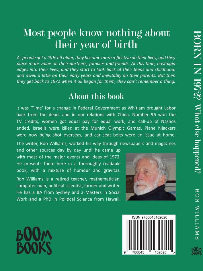 Book; Born in 1972? What else happened? - Ron Williams