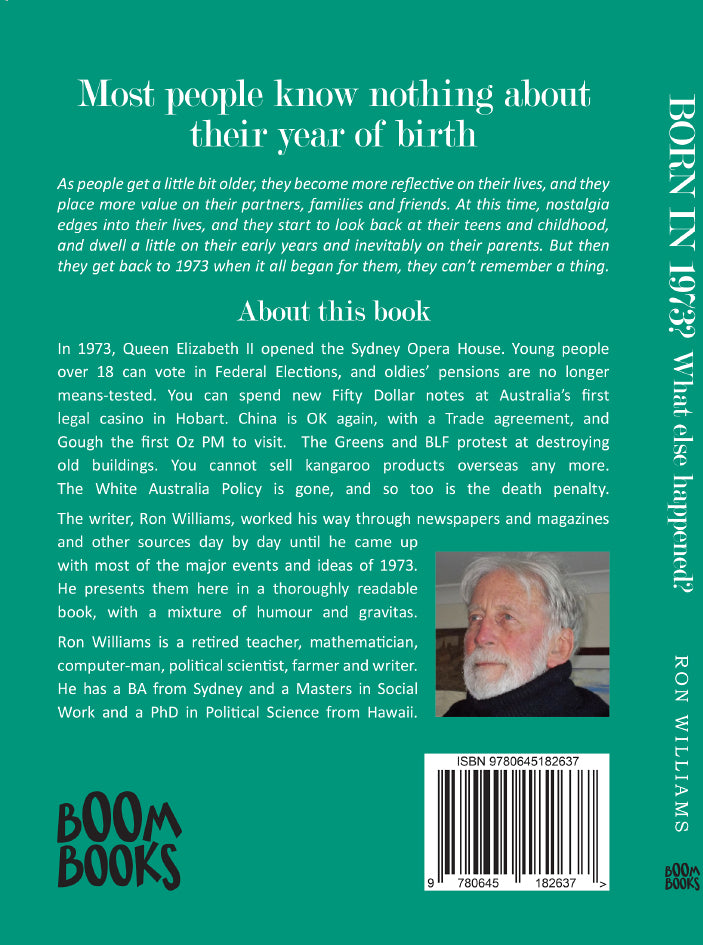 Book; Born in 1973? What else happened? - Ron Williams