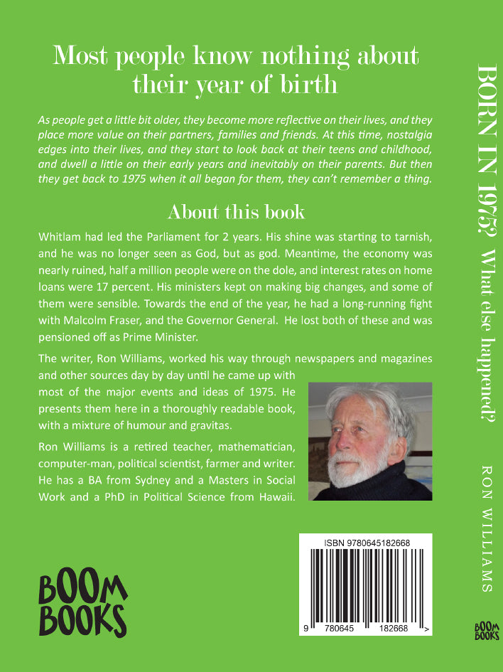 Book; Born in 1975? What else happened? - Ron Williams
