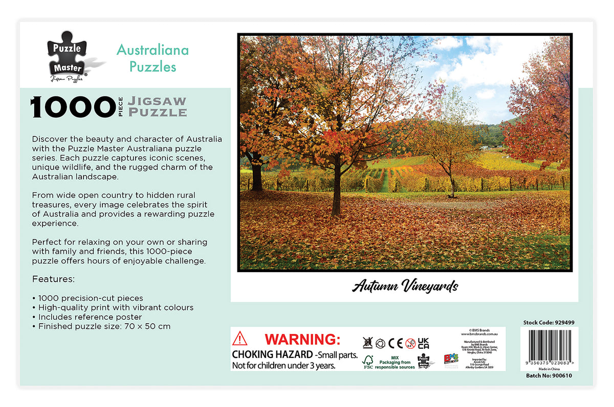 1000 PCE AUSTRALIANA PUZZLE - AUTUMN VINEYARDS