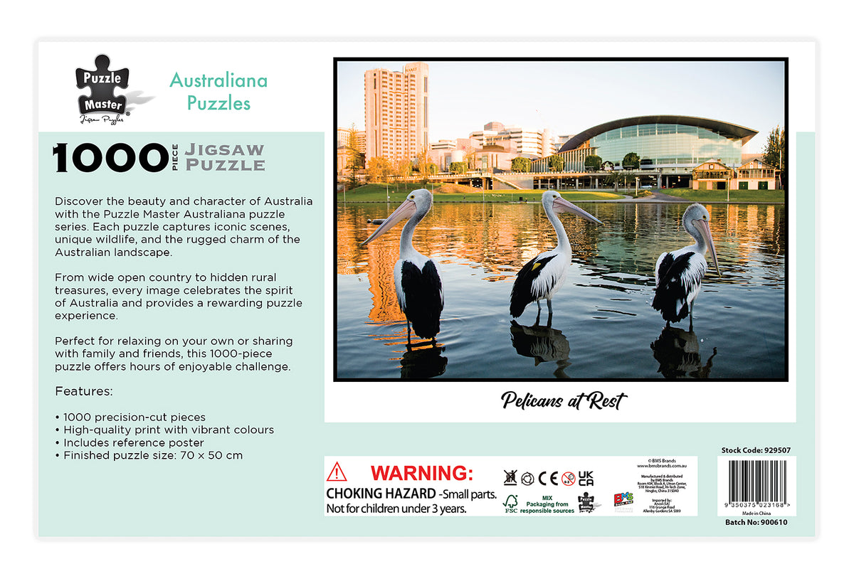 1000 PCE AUSTRALIANA PUZZLE - PELICANS AT REST